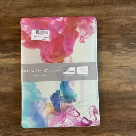 MacBook Air 13” 2018-2020 rainbow smoke design hardshell case - Picture 1 of 3